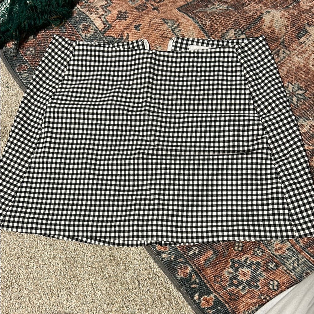 UO Black and White Checkered Women's Skirt